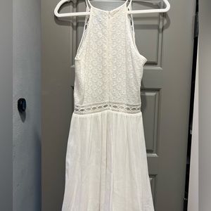 White Cotton Mini Dress